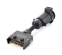Javoryxh Strong Strength ABS Trailer Plugs Set General 7 Way Connector For Vehicle Boat Car Transport Stable Connectivity Long Distance Travel Accessories