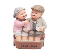 Javoryxh Sweet Loving Elderly Couple Figurine For Romantics Home Decors And Wedding Gift Old Married Miniature Statues Romantics Elderly Figurine