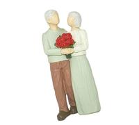 Javoryxh Sweet Loving Elderly Couple Figurine Sculpture For Romantics Home Decors And Wedding Anniversary Valentines Day Gift Couple
