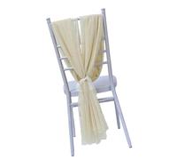 Javoryxh White Chair Sashes Elegant Display Elegant Wedding Decors With Sheer Tulle For Wedding Ceremony Aisle Drape