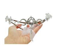 Javoryxh Witch Costume Hair Hoop Carving Moon Colorful Crystal Hair Styling For Live Show Headband For Carnivals