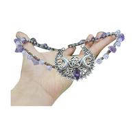 Javoryxh Witch Costume Hair Hoop Carving Moon Colorful Crystal Hair Styling For Live Show Headband For Carnivals