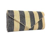 Javoryxh Women Vacation Handbag Straw Beach Bag Fashion Striped Crossbody Handwoven Shoulder For Daily Ttavel Women Straw Beach Striped Crossbody Handbag Handwoven Shoulder
