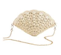 Javoryxh Women's Handwoven Crossbody Handbag Summers Beach Shoulder Handbag Cotton Crochet Woven Handmade Purse Bag Woven Handbags