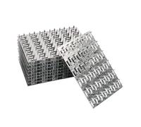 JAVOUKA 20 Pack 6x4 inch Truss Mending Plate with 8mm Nail Teeth, Galvanized Steel Flat Mending Plates Repair Pronged Truss Mending Plate, Thickness 1mm, for Timber Roofing Wood Truss Connector Plate