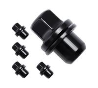 JAVOUKA 5pcs Carbon Steel Wheel Nuts Set, For Range Rover Sport 2005-2013, For Land Rover Discovery 3/4 2004-2014, For Range Rover l322 2006-2012, M14 x 1.5 Locking Wheel Lug Nuts, 22mm Hex