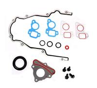 JAVOUKA Timing Cover Gasket Set, for LS Camshaft Thrust Retainer Plate Seal Cam w/Bolt,Water Pump Gasket,Crankshaft Seal,for GM Gen III IV V LS1 LT1 L86 L84 LT4 LQ4 LS2 LS3,4.8/5.3/6.0/6.2L