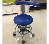 JAVPTAV Dental Assistant Stool with Armrests, Height Adjustable Medical Chair, 360 Swivel PU Leather Saddle Seat for Salon or Clinic Use