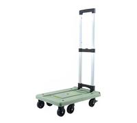 JAVPTAV This Platform Truck Push Cart, Foldable Moving Flatbed Cart Portable Shopping Cart Trolley Cart Small Trailer To Pick Up Delivery
