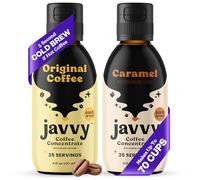 Javy Coffee Concentrate Bundle, Original + Caramel, Hot & Cold Brew Instant Coffee, Iced Coffee Drink, Med. Roast Arabica, Unsweetened & Sugar-Free, 60X Caffeinated Shots - 2 Pack, 12oz