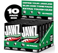 Jaw Defining Chewing Gum - Hard Jawline Fitness Exerciser Gum to Help Shapen Jaw and Reduce Double Chin - 10 Pack Box (Mint)