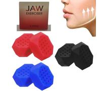Jaw Exerciser for Men Women-12 pcs Powerful Jaw Trainer Silicone Face Chew Jawline Shaper & Strengthener,Jaw Toner Tablets,Jaw Line Chewing Gum,Double Chin Eliminator,Neck Trainers Beauty Tools…