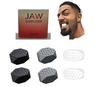 Jaw Exerciser for Men & Women - 6pcs Powerful Trainer, Silicone Face Chew & Strengthener, Jaw Toner Tablets, Double Chin Reducer