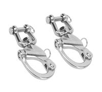 Jaw Swivel Hook, 2PCS Snap Shackle Storage Case High Strength for Marine Boat (128mm)