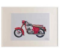Jawa 250 Automatic 1963 A3 framed limited edition print A4 picture drawing