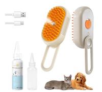 JAWADE 4-in1 Cat Steam Brush for Shedding & Grooming, Spray Hair Removal Comb with 1 Waterless Shampoo, Cat Brush for Massage, Pet Grooming Comb Hair Removal Tool for Cats and Dogs