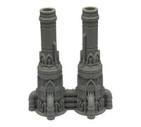 Jawar3d Dual Smokestack - 28mm Wargaming Scatter Terrain Scenery for Grimdark Tabletop 3D Printed