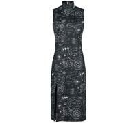Jawbreaker Alchemy Cat Print Midi Cut Out Dress Midi Dress black white M