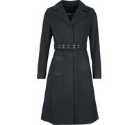 Jawbreaker Belted Coat with Sun & Moon Embroidery Coat black L