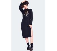 Jawbreaker Dead Flowers Embroidered Knitted Midi Dress Midi Dress black XS