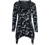 Jawbreaker Herbat Bat Blouse Long-sleeve Shirt black white S