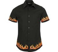 Jawbreaker In flames - Button-up Shirt Short-sleeved Shirt black M