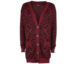 Jawbreaker Long cardigan -L- Maneater Red Leopard Print Oversized Red