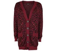 Jawbreaker Maneater Red Leopard Print Oversized Cardigan Cardigan red black M