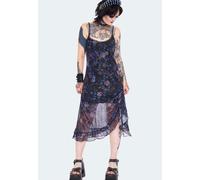 Jawbreaker - Midi Night Crow Printed Mesh Black - Dress - blue - XS - 92% Polyester, 8% Elastane XS