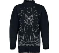 Jawbreaker Mystic Cat - Oversized Jumper Knit jumper black grey L