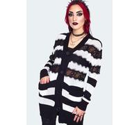 Jawbreaker - Oversized Stripe White White - Cardigan - white - L - 100% Viscose L