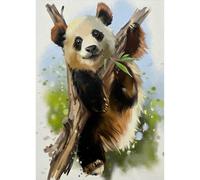 Jawecci Panda Diamond Paintings Kits for Beginners, 5D Full Drill Animals Diamond Arts Kits for Adults, DIY Paint by Diamonds for Home Wall Decor 30x40cm