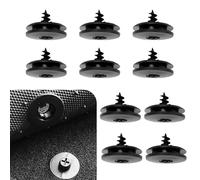JawGrew 10 PCS Car Interior Carpet Retainer Kit, 0.79" x 1.4" Floor Mat Anti-Slip Safety Fixing Buckle Clip, Plastic Durable Rust-Proof Fastening Accessories, Universal for Most Cars (Black)