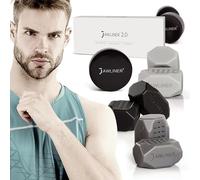 Jawliner® Jaw Exerciser Set for Men & Women - Jawline Trainer with 3 Resistance Levels - Double Chin Reducer - 100% Food-Grade Silicone - Face and Neck Shaper & Jaw Strengthener
