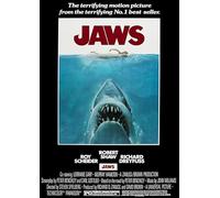 Jaws 1975 Vintage - Retro Horror Shark Movie Poster Wall Art Print (A4 210 x 297mm)