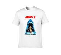 Jaws 2 Movie Poster - Huge Print! Steven Spielberg Orca Quinns Fishing Men's Fashion T-Shirt White L