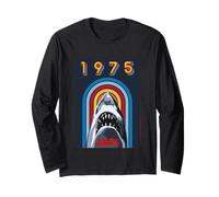Jaws 2025 1975 Retro Shark Design Long Sleeve T-Shirt