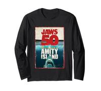 Jaws 2025 Jaws 50 Ven A Relajarte En Amity Island Long Sleeve T-Shirt