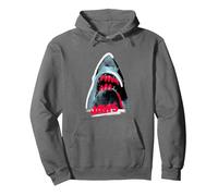 Jaws 2025 Shark Attack Fan Art Movie Pullover Hoodie, Adult Unisex, Asphalt Grey, Medium