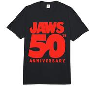 Jaws 50th Anniversary Bold Logo Shark Fin Comfort Colors Adult Heavyweight T-Shirt