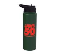 Jaws 50th Anniversary Bold Logo Shark Fin Stainless Steel Insulated Water Bottle