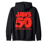 Jaws 50th Anniversary Bold Logo Shark Fin Zip Hoodie