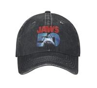 Jaws 50th Anniversary Logo Baseball Caps Vintage Distressed Denim Classic Movie Snapback Cap Outdoor Unstructured Soft Hats