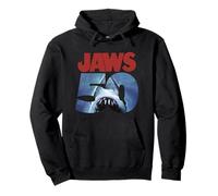 Jaws 50th Anniversary Logo Front & Back Pullover Hoodie