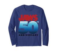 Jaws 50th Anniversary Logo Gradient Long Sleeve T-Shirt