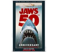 Jaws 50th Anniversary Movie Poster 1975 2025 (A2)