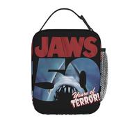 Jaws 50Th Anniversary Movie Thermal Insulated Lunch Bags for Office Portable Food Bag Men Women Cooler Thermal Lunch Boxes