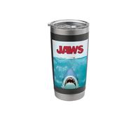 Jaws 50th Anniversary Poster 3D Style Front & Back Stainless Steel Insulated Tumbler