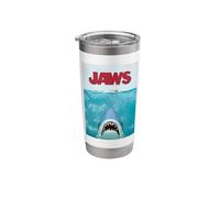 Jaws 50th Anniversary Poster 3D Style Front & Back Stainless Steel Insulated Tumbler