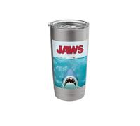 Jaws 50th Anniversary Poster 3D Style Front & Back Stainless Steel Insulated Tumbler